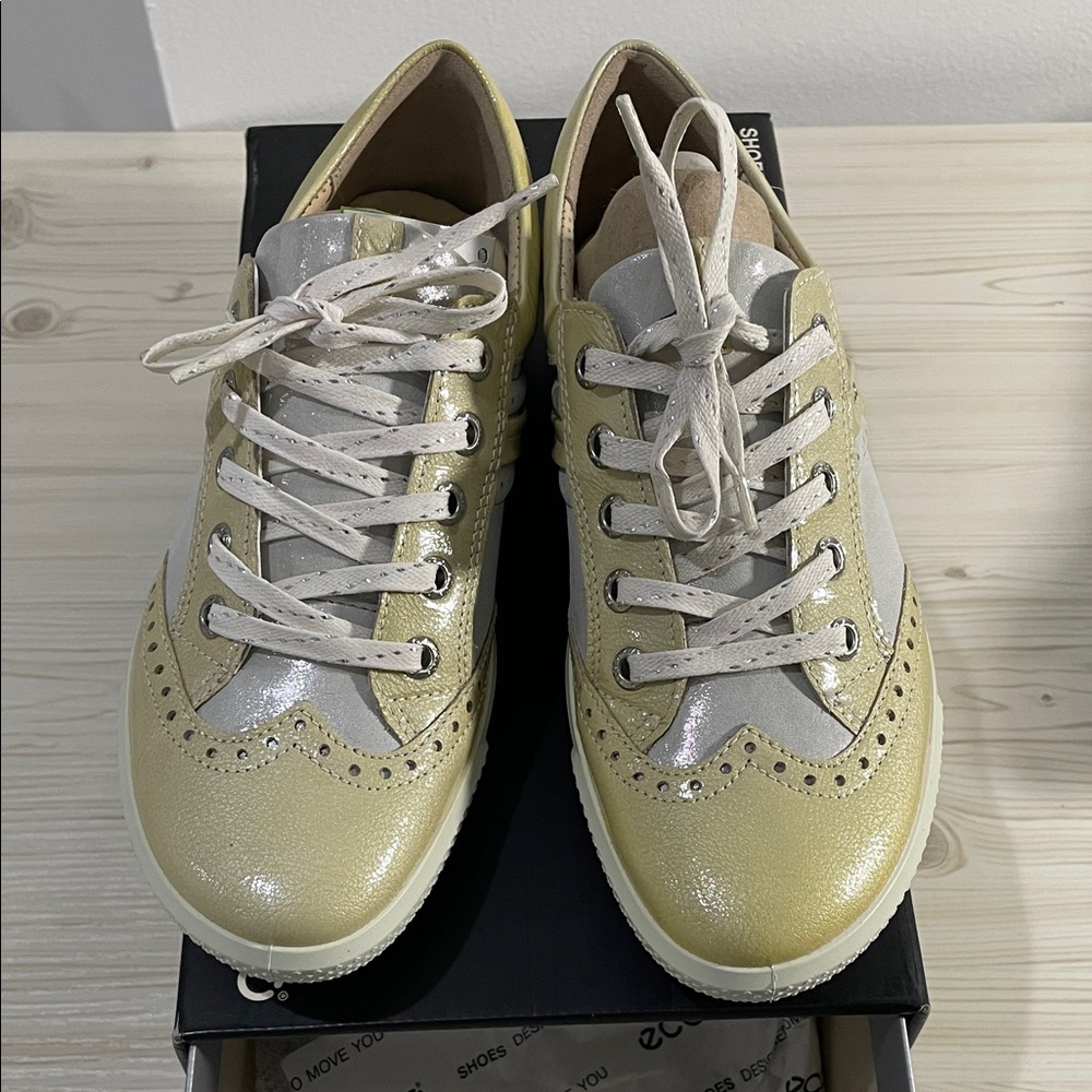 Ecco Gold and Silver Women's Sneakers